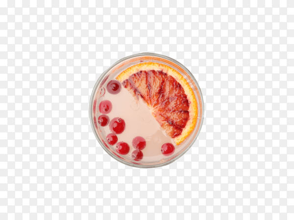 Close up of glass of lemonade or lemon juice on transparent background PNG