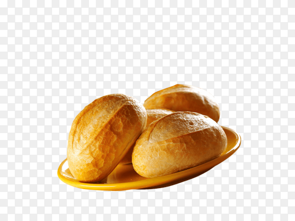 Delicious fresh bread for breakfast on transparent background PNG