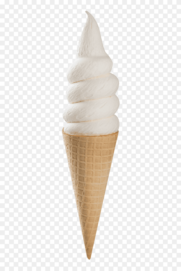 Delicious ice cream vanilla on transparent background PNG