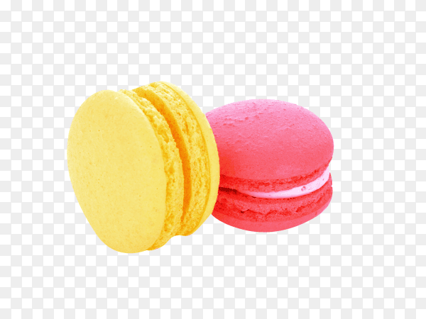 Delicious macaroon isolated on transparent background PNG