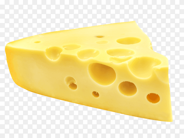 Delicious piece of cheese on transparent background PNG
