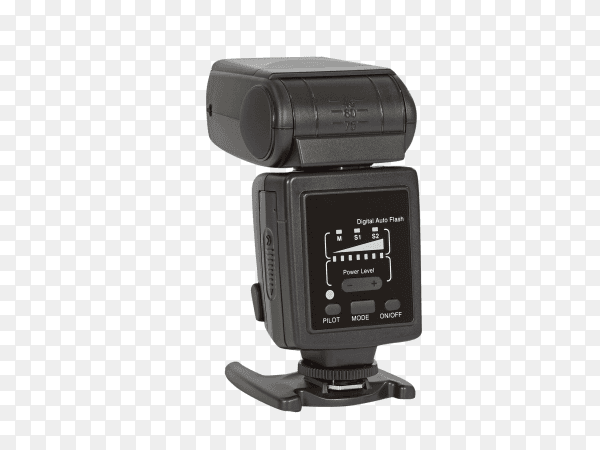 Digital auto flash isolated on transparent background PNG