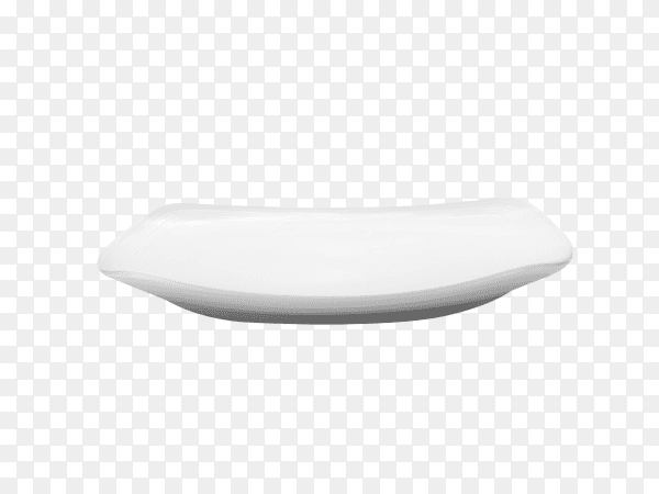 Empty plate isolated on transparent background PNG