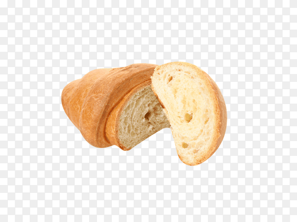 Fresh croissant on transparent background PNG