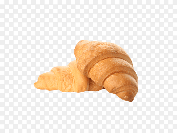 Fresh croissants on transparent background PNG