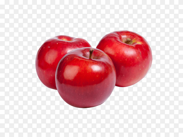 Fresh red apple on transparent background PNG