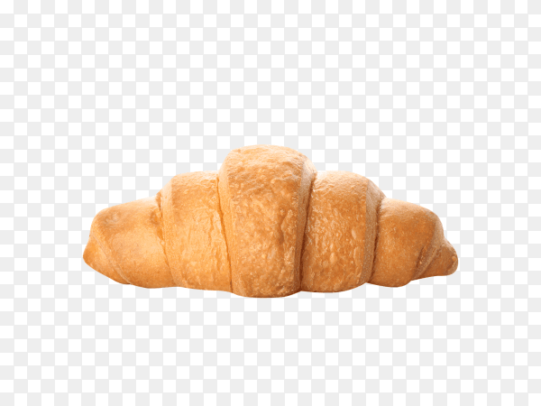Freshly baked croissant isolated on transparent background PNG