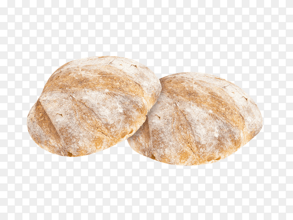 Freshly baked homemade bread on transparent background PNG