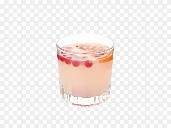 Glass of lemonade or lemon juice on transparent background PNG