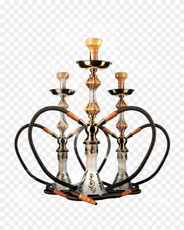 Hookahs isolated on transparent background PNG