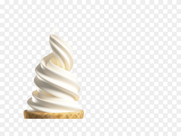 Ice cream vanilla on transparent background PNG