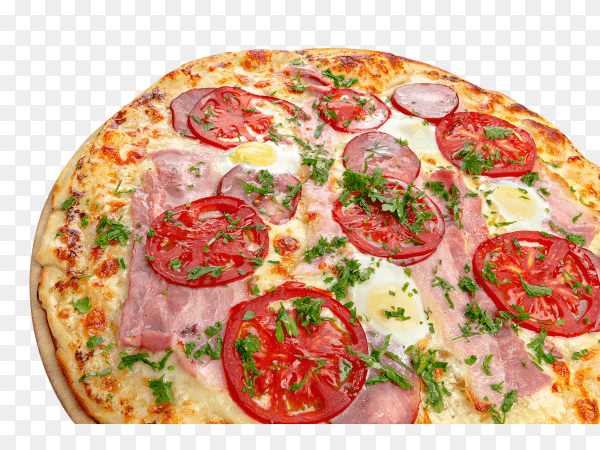Italian pizza on transparent background PNG
