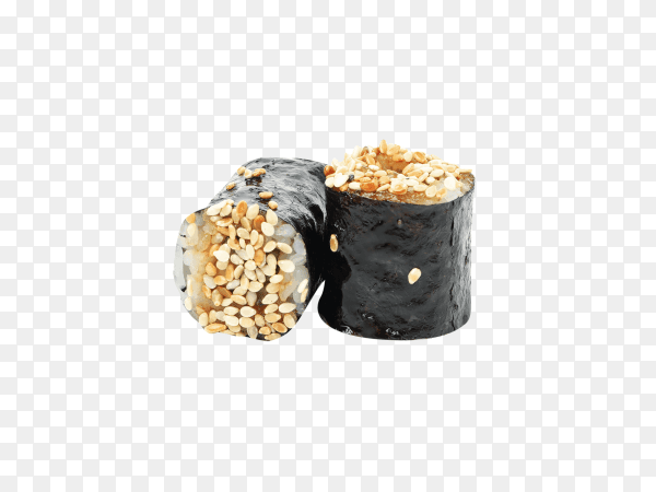 Maki sushi isolated on transparent background PNG