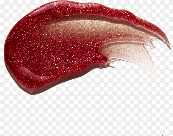 Multicolored lipstick sample smudge white isolated on transparent background PNG