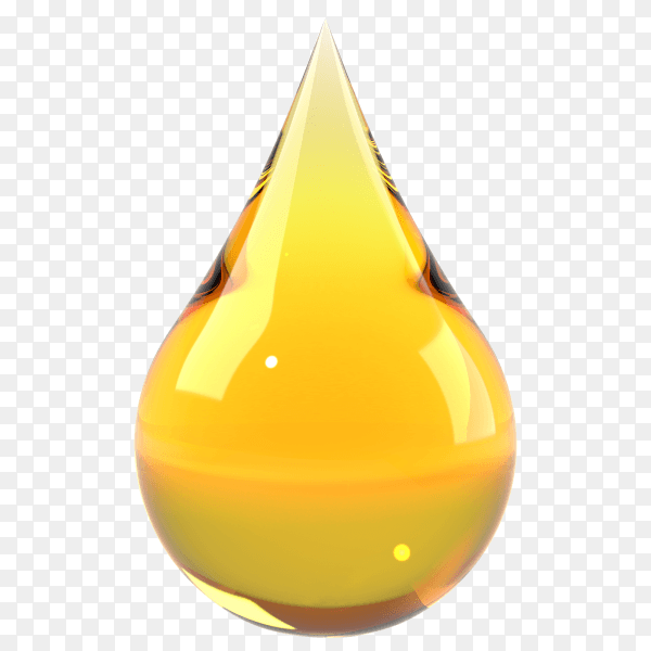 Oil drop isolated on transparent background PNG