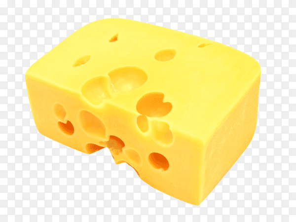 Piece of cheese isolated on transparent background PNG