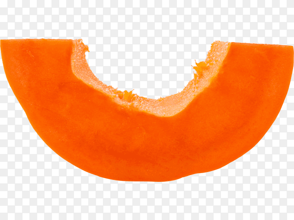 Piece of ripe papaya fruit on transparent background PNG
