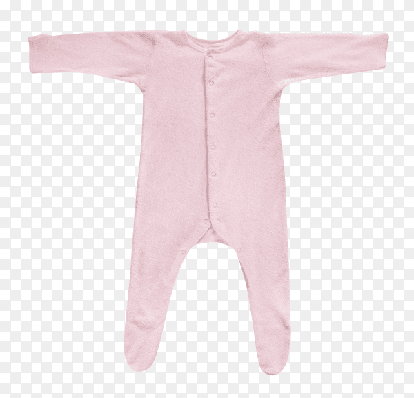 Pink baby sleeper isolated on transparent background PNG