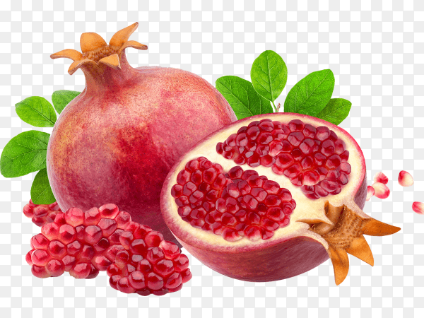 Pomegranate isolated on transparent background PNG