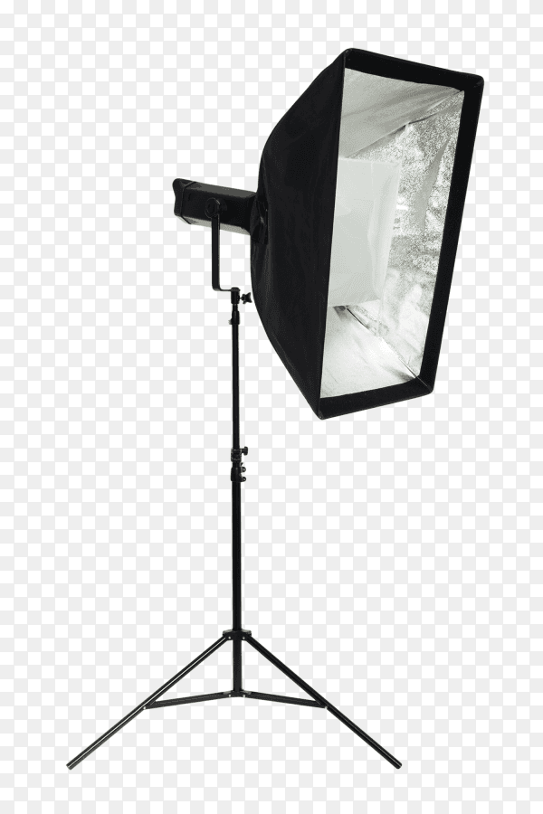 Professional studio lighting isolated on transparent background PNG