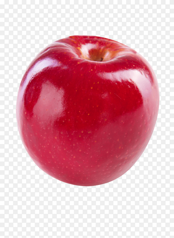 Red apple isolated on transparent background PNG