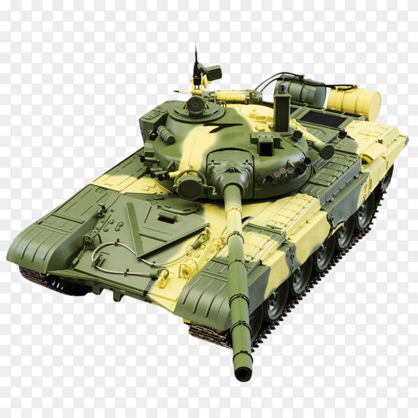 Russian tank on transparent background PNG