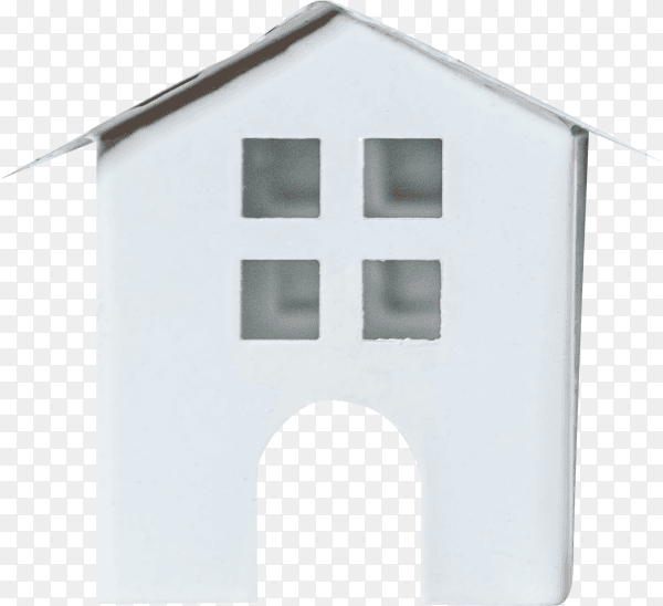 Simply minimal design with miniature toy house on transparent background PNG