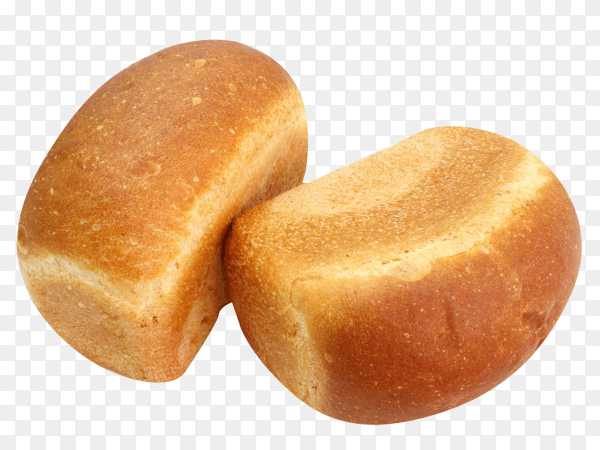 The ruddy long loaf of bread with the fried crust on transparent background PNG