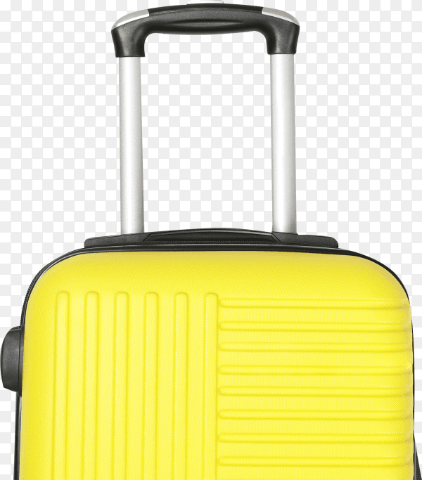 Yellow travel bag isolated on transparent background PNG