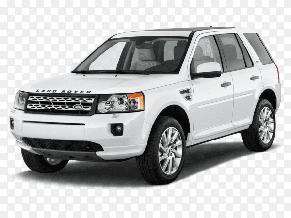 A white jeep car on transparent background PNG