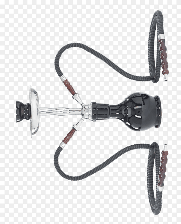 Black hookah on transparent background PNG