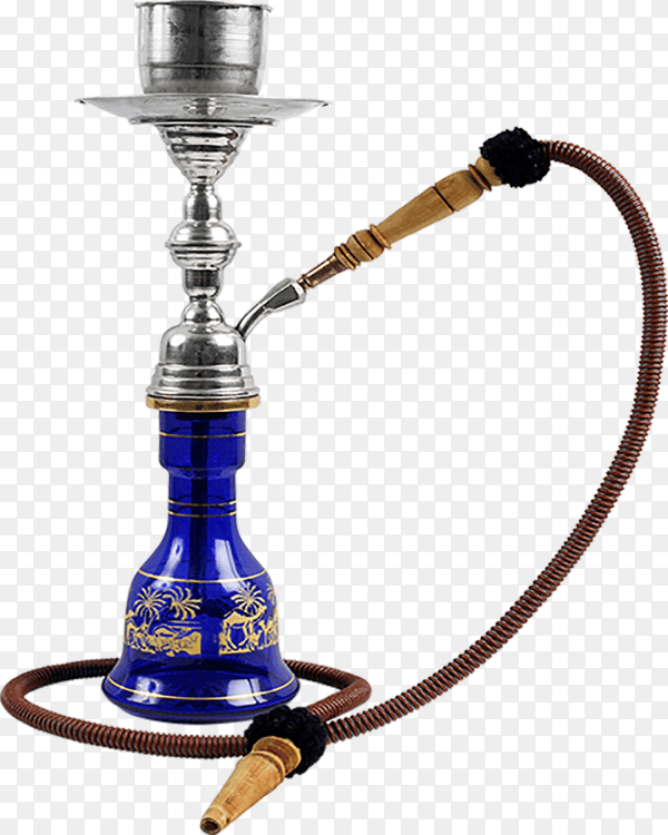 Blue hookah on transparent background PNG