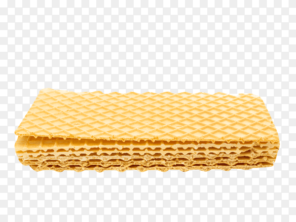 Delicious crispy wafers on transparent background PNG