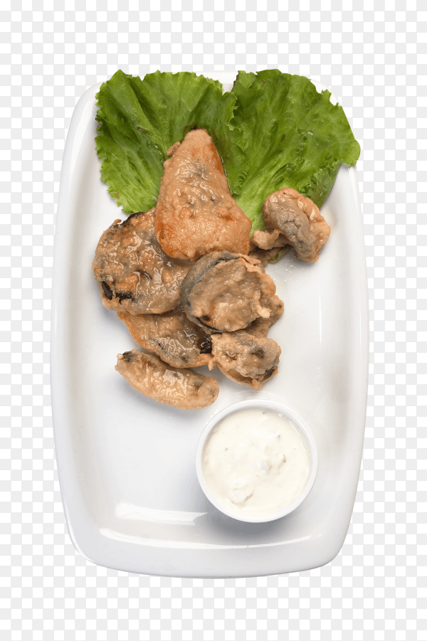 Dishes of roast meat with vegetables and spices isolated on transparent background PNG
