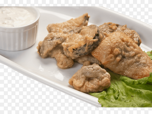 Fried fish isolated on transparent background PNG
