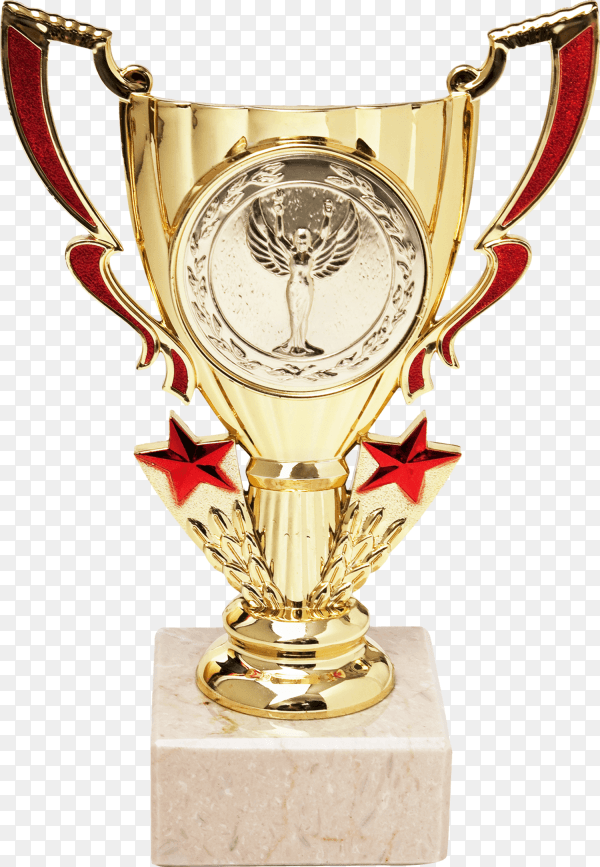Golden sports awards isolated on transparent background PNG