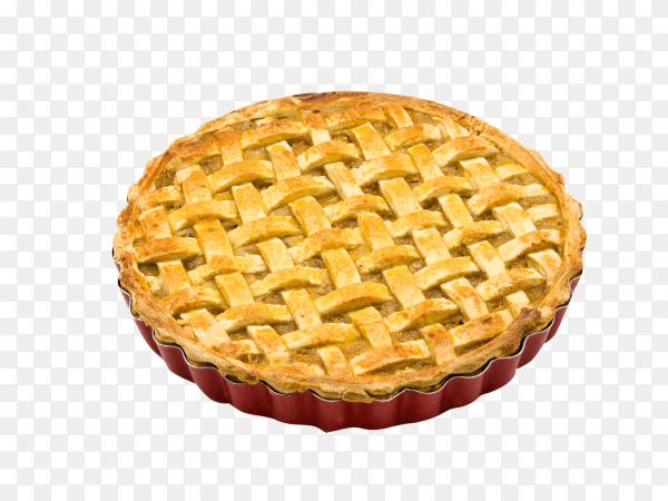 Homemade apple pie isolated on transparent background PNG