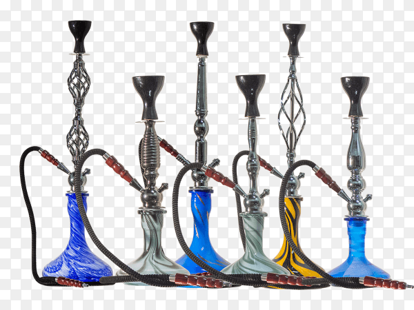 Hookahs isolated on transparent background PNG