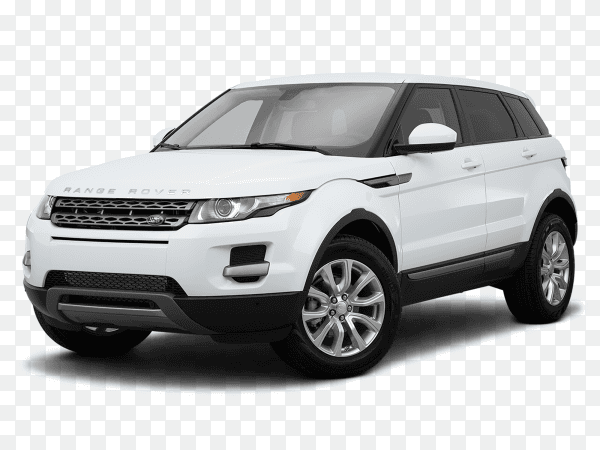 Luxury white jeep car on transparent background PNG
