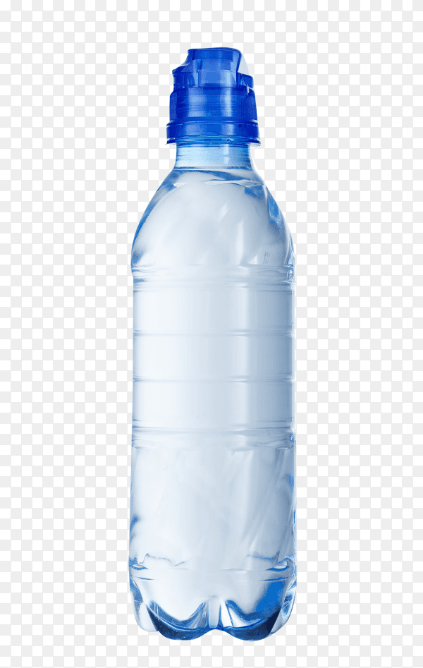 Plastic water bottle isolated on transparent background PNG