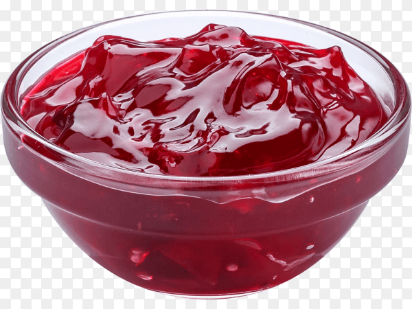 Red berry jam isolated on transparent background PNG