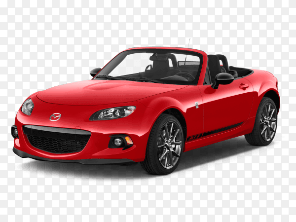 Red car isolated on transparent background PNG