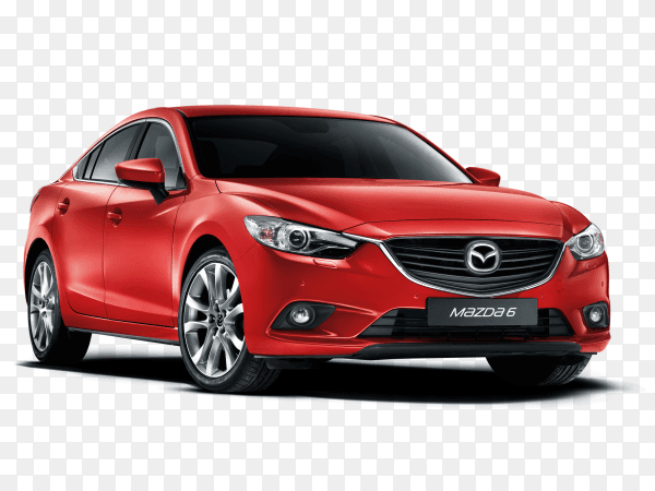 Red car on transparent background PNG