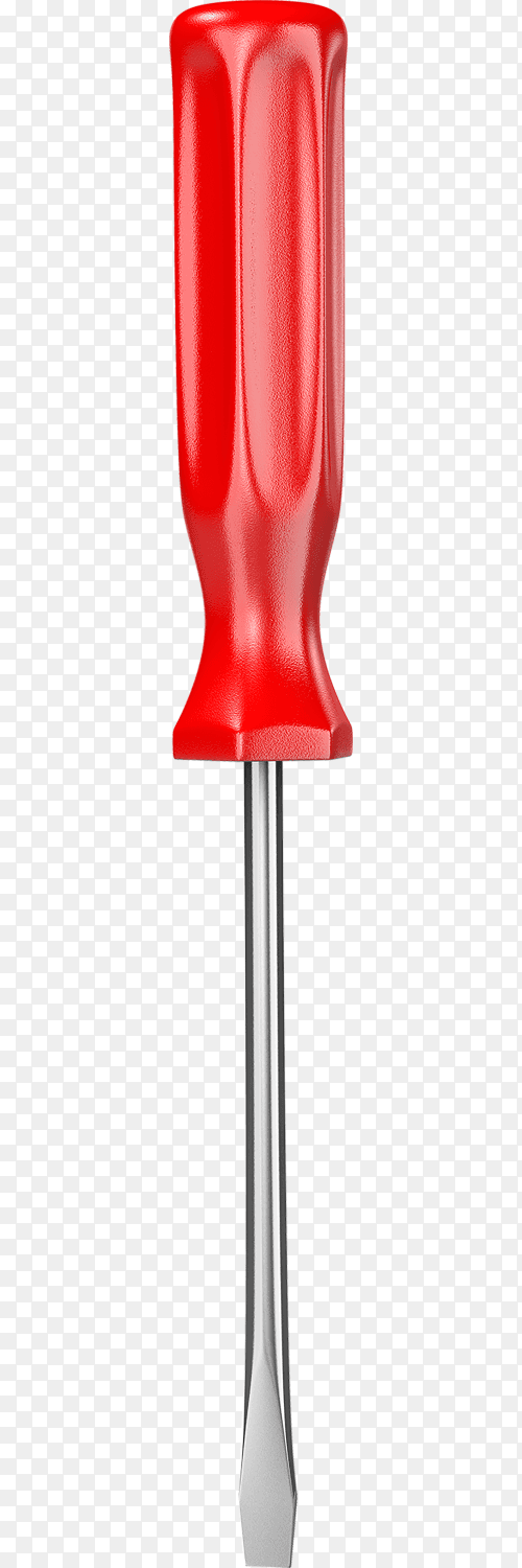 Red screwdriver isolated on transparent background PNG