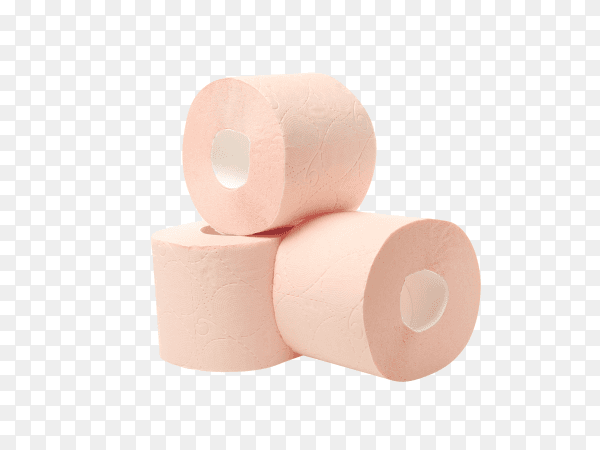 Rolls of toilet paper isolated on transparent background PNG