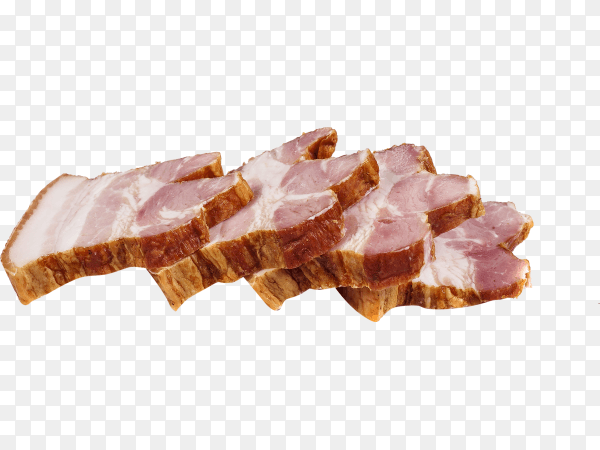 Smoked meat isolated on transparent background PNG