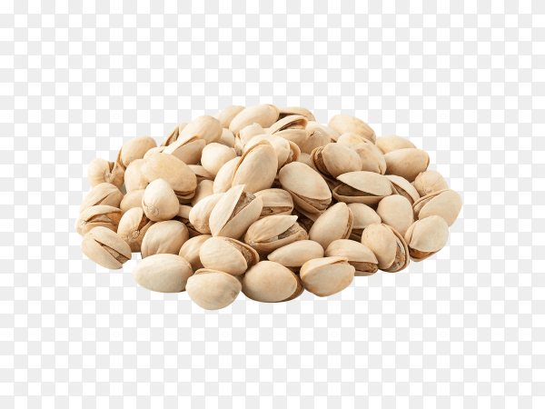 Tasty pistachios nuts isolated on transparent background PNG