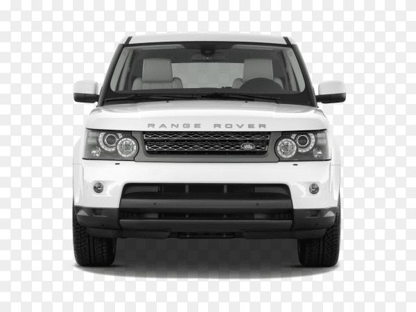White luxury jeep car on transparent background PNG