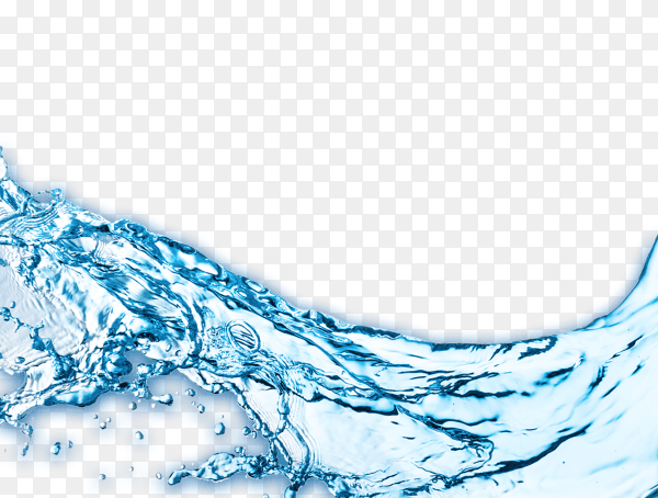 A blue fresh water abstract splash on transparent background PNG