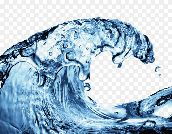 A fresh water abstract splash isolated on transparent background PNG